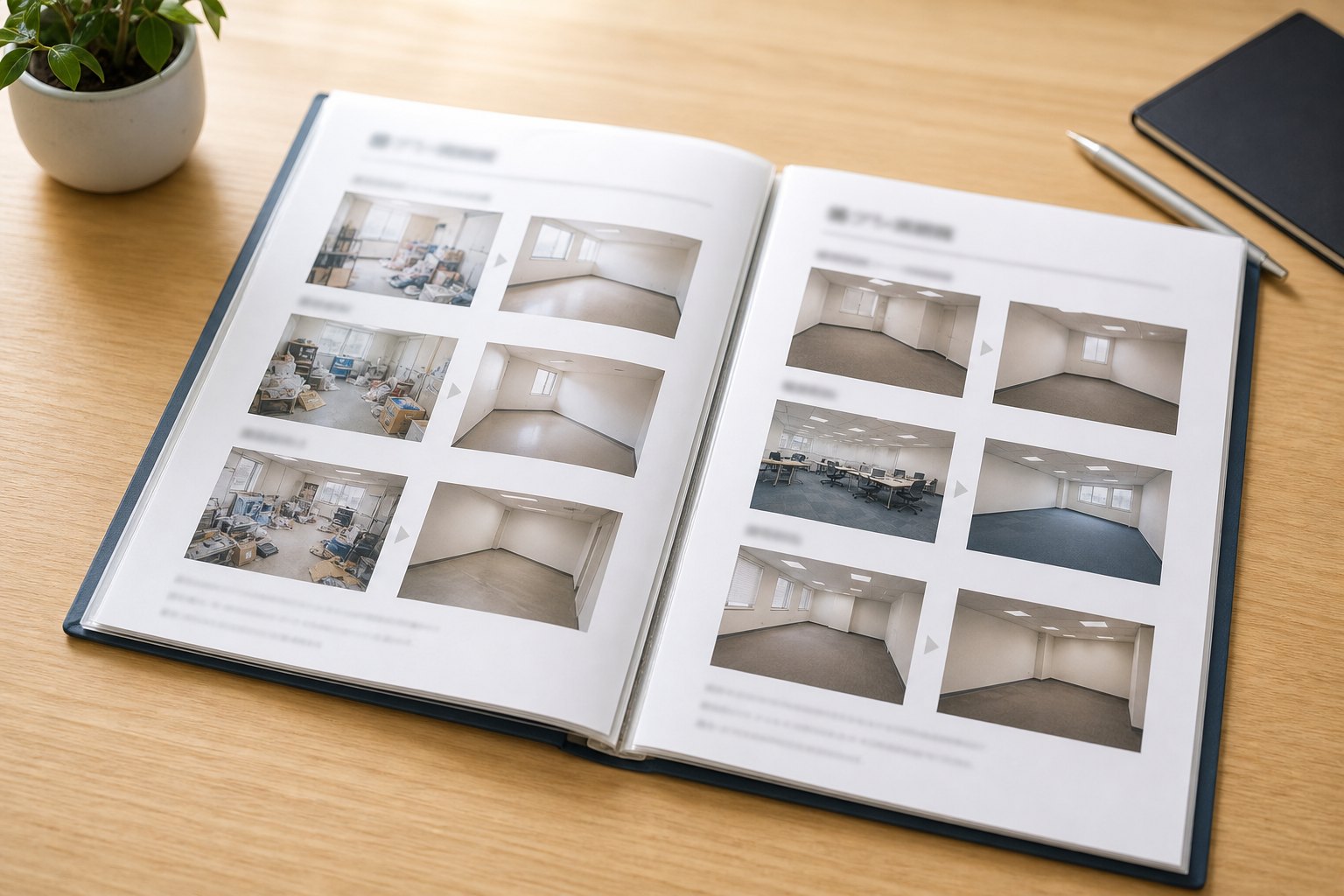 写真付きの完了報告書のイメージ